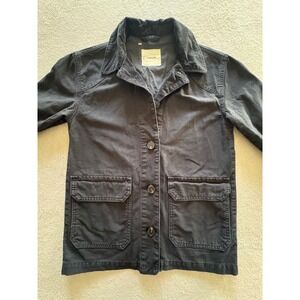 NWOT Everlane The Barn Jacket Black Organic Cotton Canvas Jacket Women's S